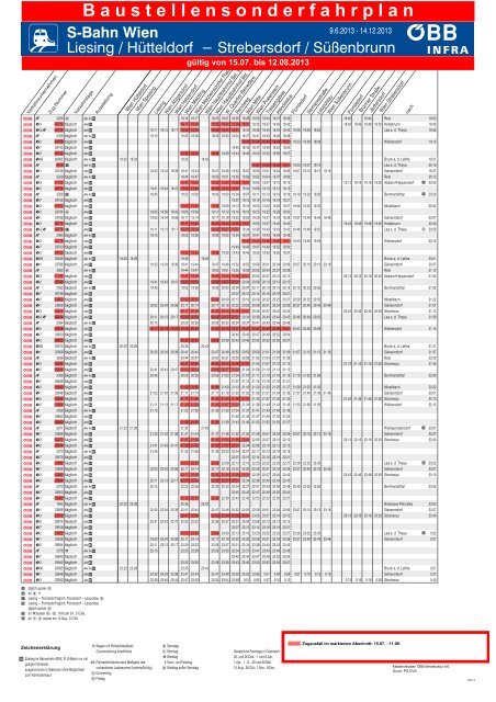 Baustellenfahrplan S-Bahn Wien Liesing