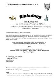 Einladung KÃ¶nigsball 2011 - SchÃ¼tzenverein Germerode 1924 e. V.