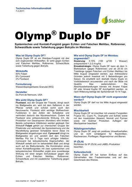 Olymp Duplo DF - Stähler SA