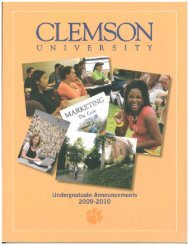 Complete Catalog, pdf - Registrar - Clemson University