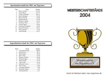 Meisterschaftsstände 2004.pub - MSC am Tegernsee e.V.