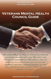 Veterans Mental Health Council Guide - VA Mental Health