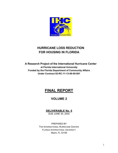 FINAL REPORT - IHRC Website - Florida International University