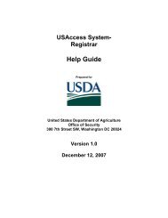 USAccess System- - USDA HSPD-12 Information