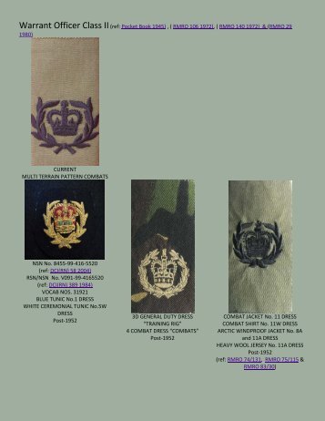 Badges Royal Marines Warrant Officer Class II WOII Rank