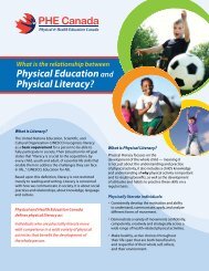 Physical Educationand Physical Literacy? - PHE Canada