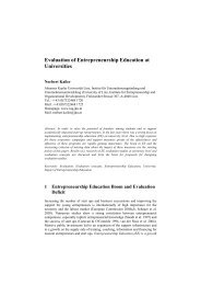 Evaluation of Entrepreneurship Education at Universities