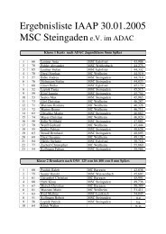 Ergebnisliste IAAP 30.01.2005 MSC ... - des MSC Steingaden