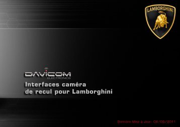 Interfaces camÃƒÂ©ra de recul pour Lamborghini - Davicom Electronics