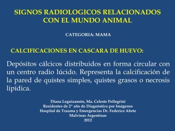 Signos radiologicos relacionados con el mundo animal Casacara ...