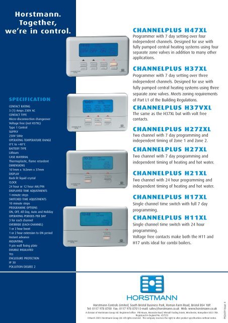 CHANNELPLUS XL SERIES 2 - Horstmann