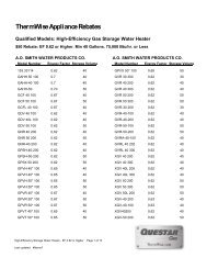 High-Efficiency Gas Storage Water Heater (pdf) - ThermWise