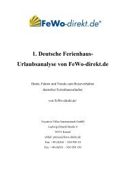 1. Deutsche Ferienhaus- Urlaubsanalyse von FeWo-direkt.de