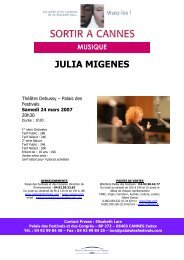 JULIA MIGENES - Palais des Festivals et des CongrÃ¨s de Cannes