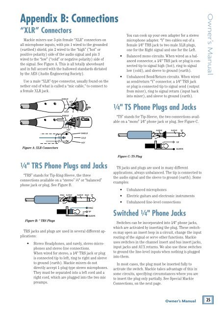 1642-VLZ3 16-Channel Mic/Line Mixer Owner's Manual