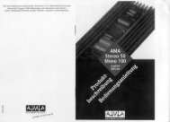Manual für die AMA Stereo 50 und 100 Limited Edition