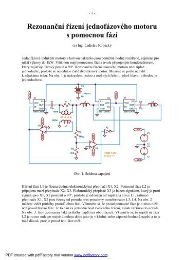 Rezonanční řízení jednofázového motoru s pomocnou ... - Free Energy