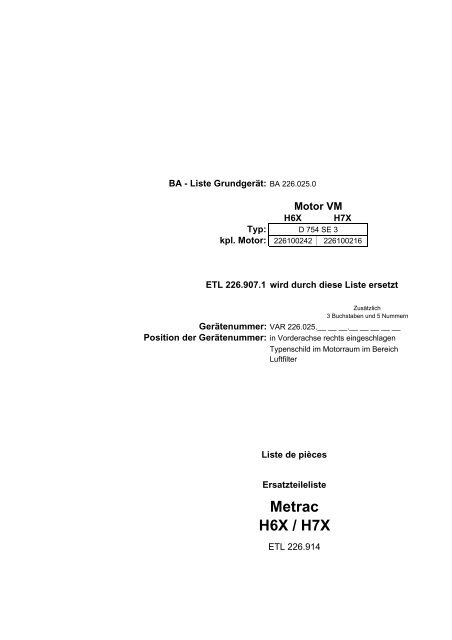 Reform Metrac H6X en de H7X - Wim van Breda BV