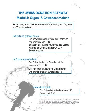 THE SWISS DONATION PATHWAY Modul 4: Organ ...