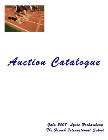 Le catalogue - Lycée Rochambeau