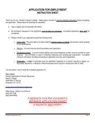 APPLICATION FOR EMPLOYMENT If applying for ... - Navarro College
