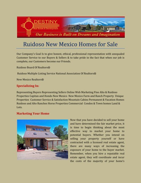 Ruidoso New Mexico Homes For Sale