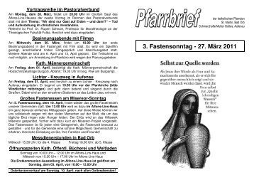 Pfarrbrief 11 - 27.03. - Pfarrgemeinde St. Martin, Bad Orb