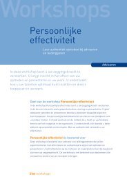 Bekijk hier de pdf over Persoonlijke Effectiviteit. - Sioo