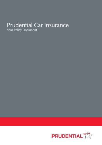 Prudential Car Insurance - Your Policy Summary