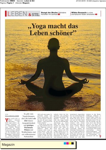 „Yoga macht das Leben schöner”