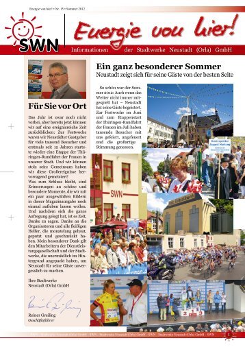 FÃ¼r Sie vor Ort Ein ganz besonderer Sommer - Stadtwerke Neustadt ...