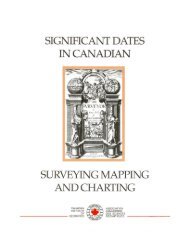 Significant Dates in Canadian Surveying, Mapping and Charting