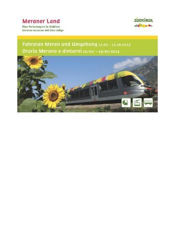 Orario bus e treno primavera 2013 (PDF - 1,31 MB) - Meraner Land