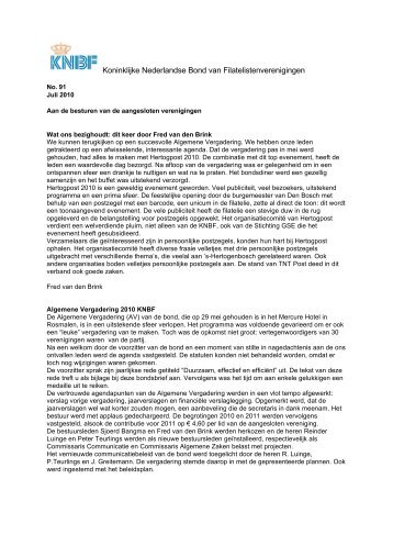 Koninklijke Nederlandse Bond van Filatelistenverenigingen - KNBF