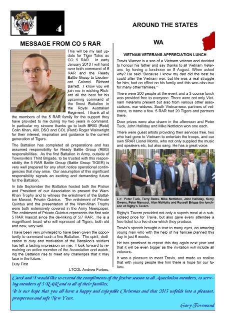 32 TT Mag Dec - 2012.pub - Fifth Battalion Royal Australian Regiment