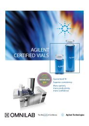 Agilent Certified Vials brochure - Agilent Technologies