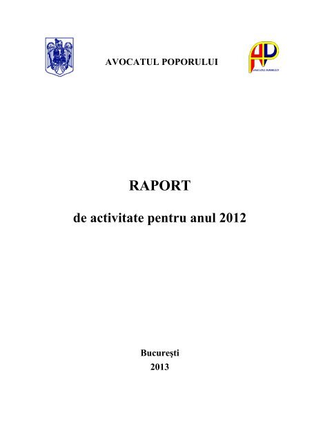 Cleanly Brim squat Raport anual 2012 - Avocatul Poporului