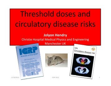 Jolyon Hendry Threshold Doses and Circulatory Disease Risks