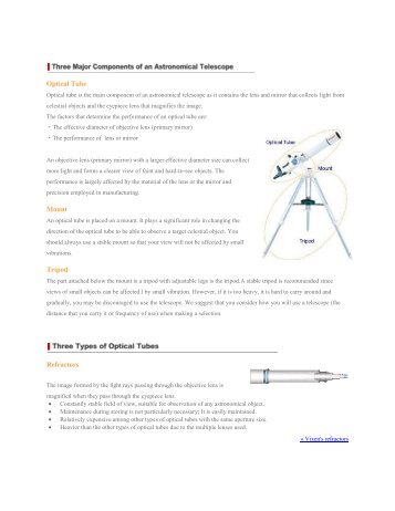 Optical Tube Mount Tripod Refractors - Vixen Optics