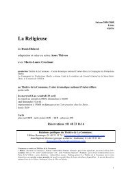 La Religieuse - ThÃ©Ã¢tre de la Commune