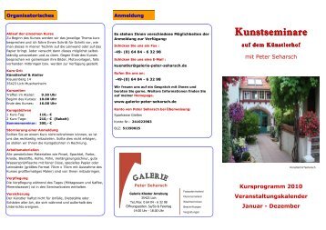 (Flyer Malkurse auf dem K\374nstlerhof 2010)