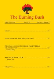 The Burning Bush - Far Eastern Bible College