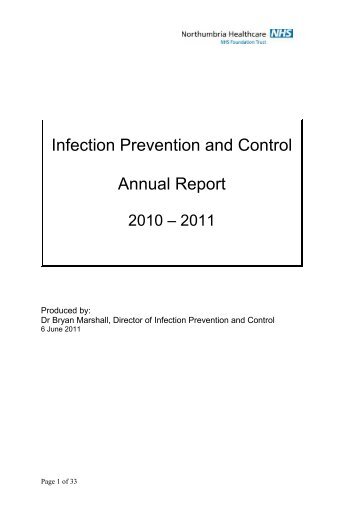 Infection Prevention and Control Annual Report - Northumbria NHS ...