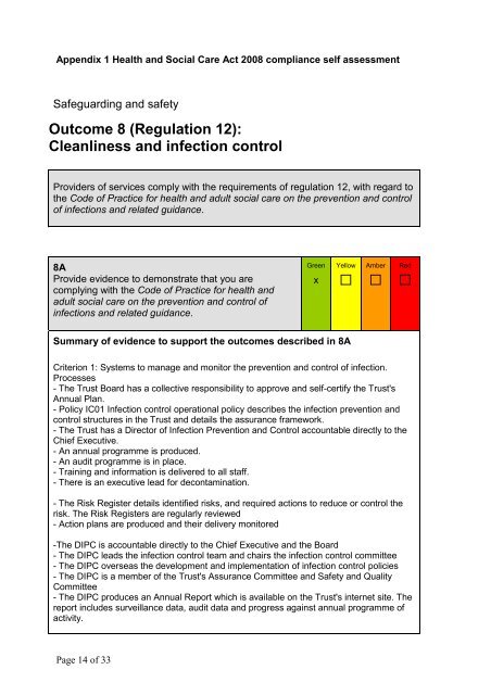 Infection Prevention and Control Annual Report - Northumbria NHS ...