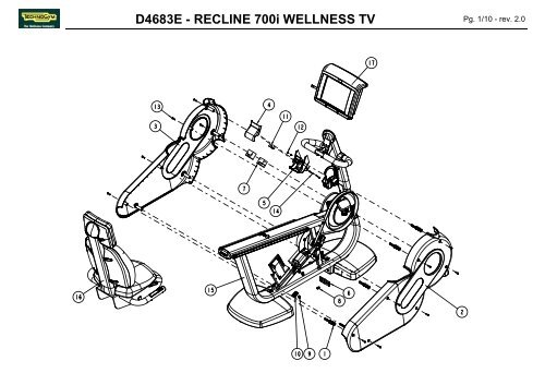 D4683E - RECLINE 700i WELLNESS TV - Technogym