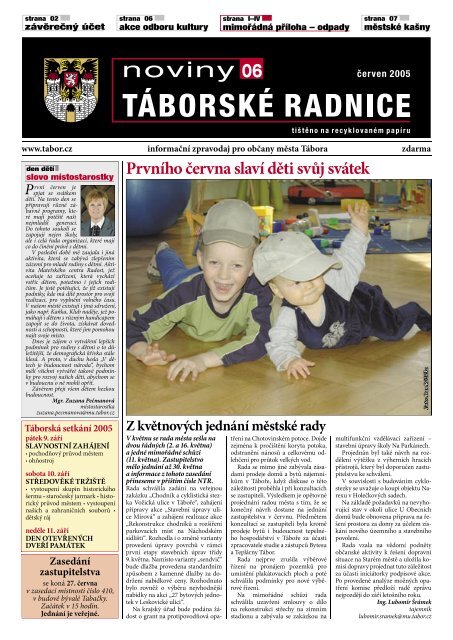 Noviny TÃ¡borskÃ© Radnice 2005