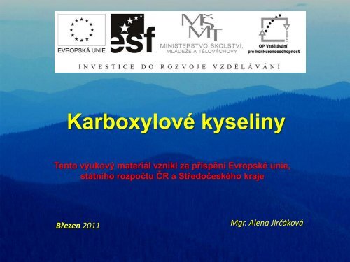 KarboxylovÃ© kyseliny