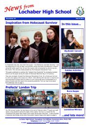 Newsletter 20 - March 2011 - Lochaber High School