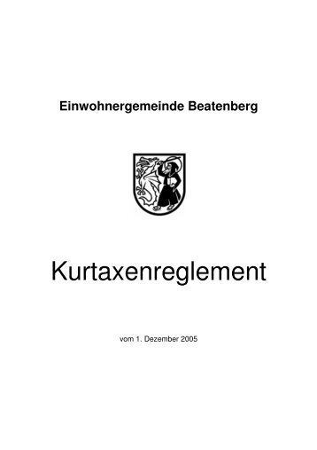 Kurtaxenreglement - Beatenberg