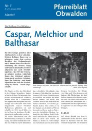 Pfarreiblatt 1 - Kirche Obwalden